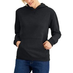 KAREN SCOTT HOODED SWEATSHIRT DEEP BLACK L